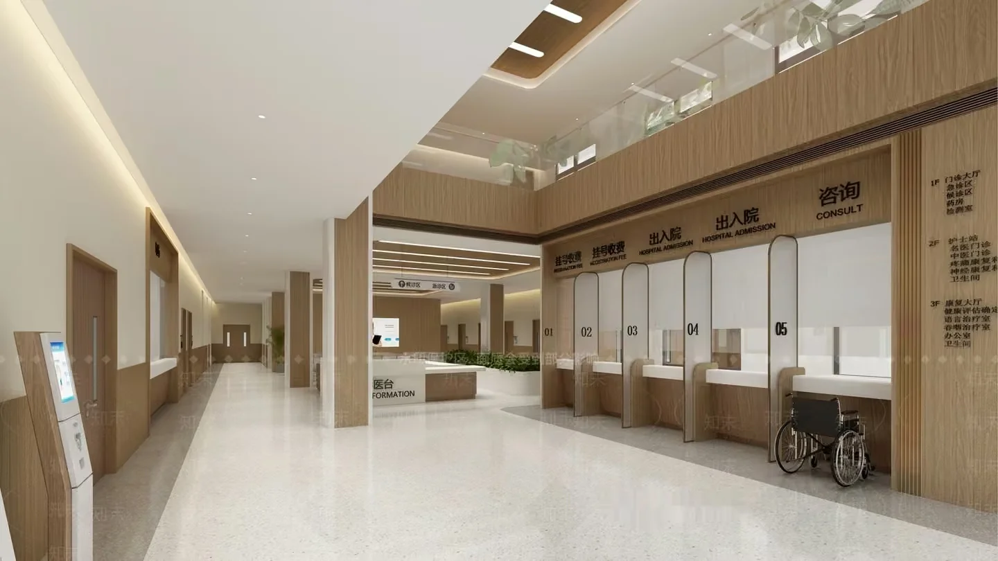 A Hospital Waiting Area 3D Model – 1620 – VRAY Render