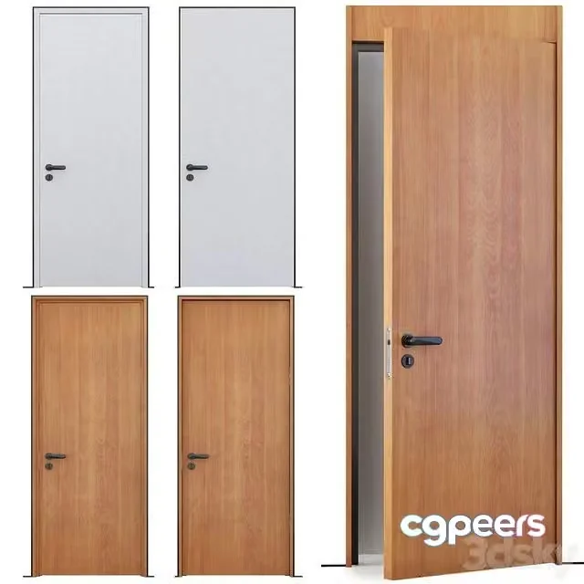 3ds Max Free – Concealed door with floating platband effect Mode