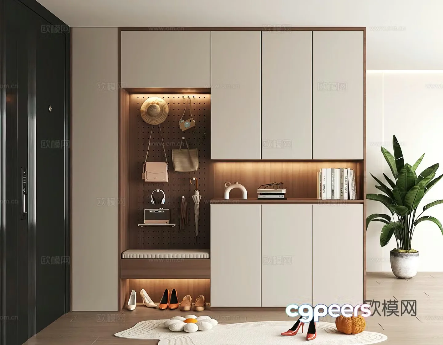Shoe cabinet design shoe cabinet partition shoe cabinet porch shoe cabinet hotel shoe cabinet 3D model