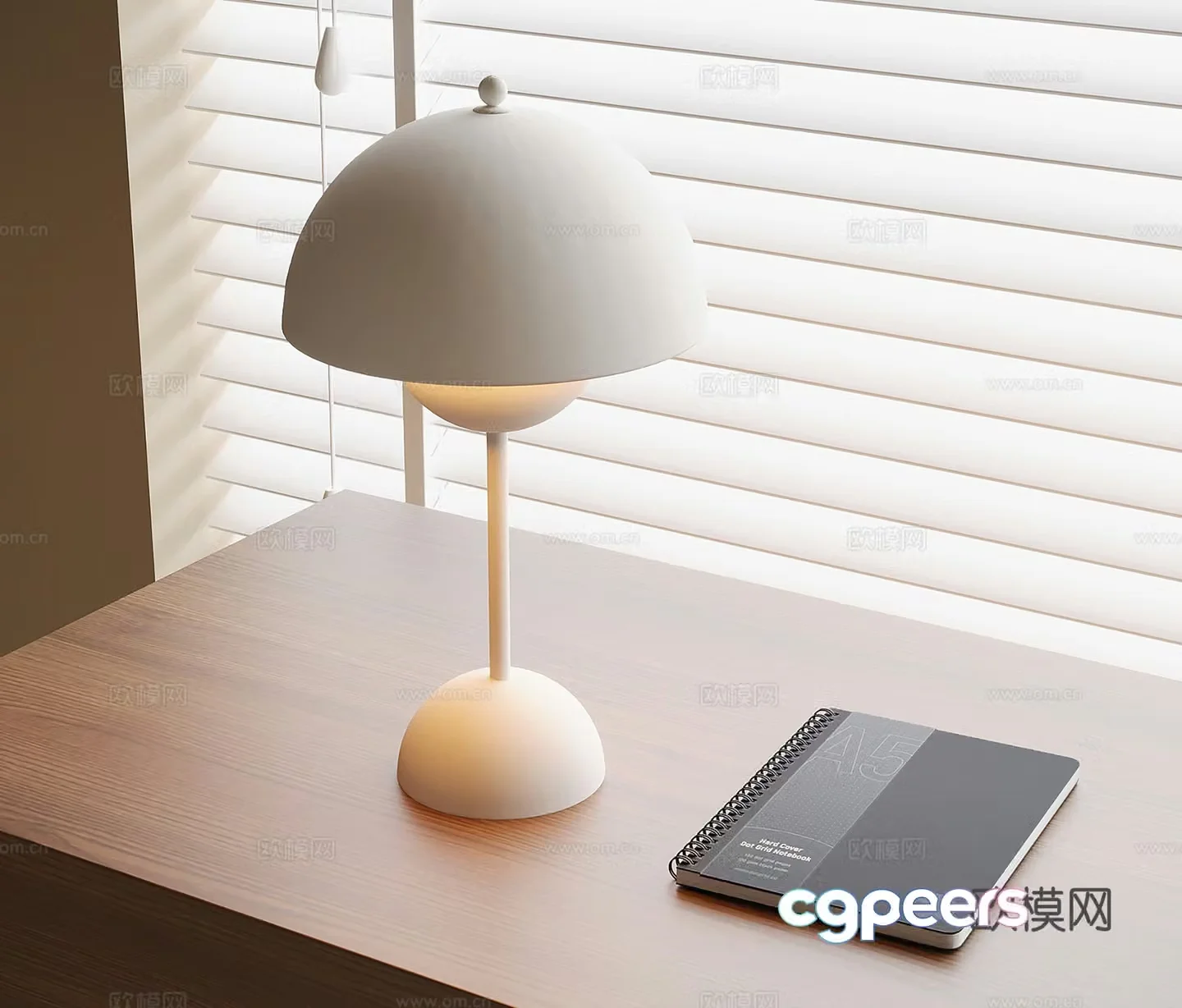 Modern desk lamp notebook 3d model