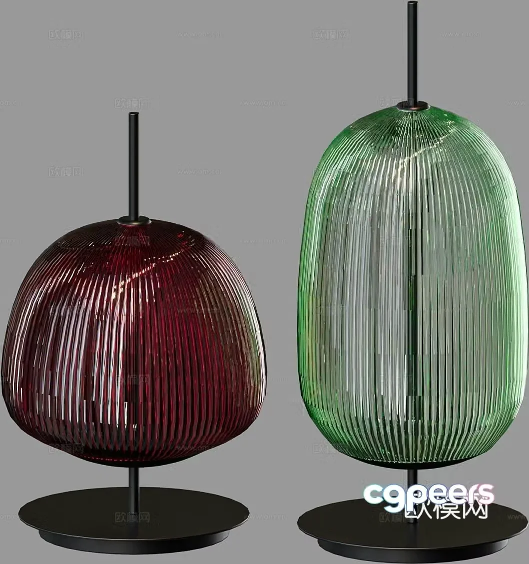 Light luxury desk lamp glass desk lamp 3d model