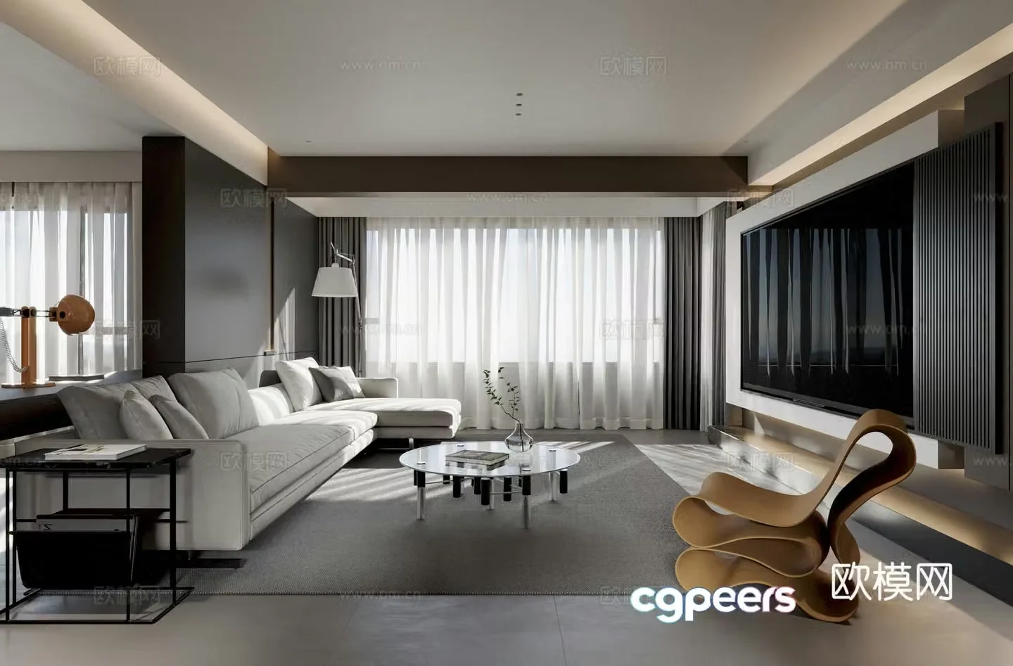 Modern Italian living room 3d model