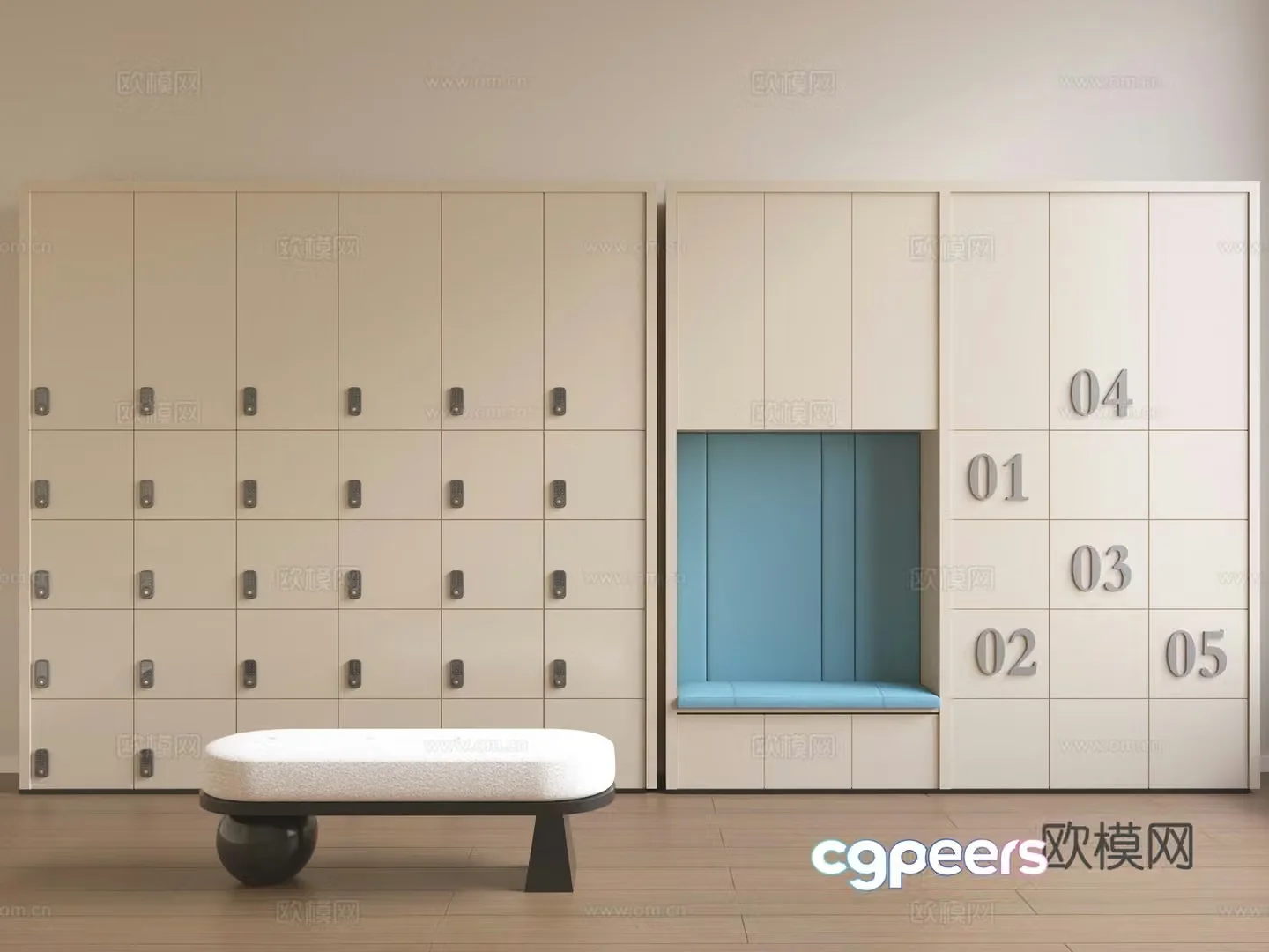 Modern storage cabinet public space storage cabinet locker shoe replacement cabinet password cabinet storage cabinet 3d model