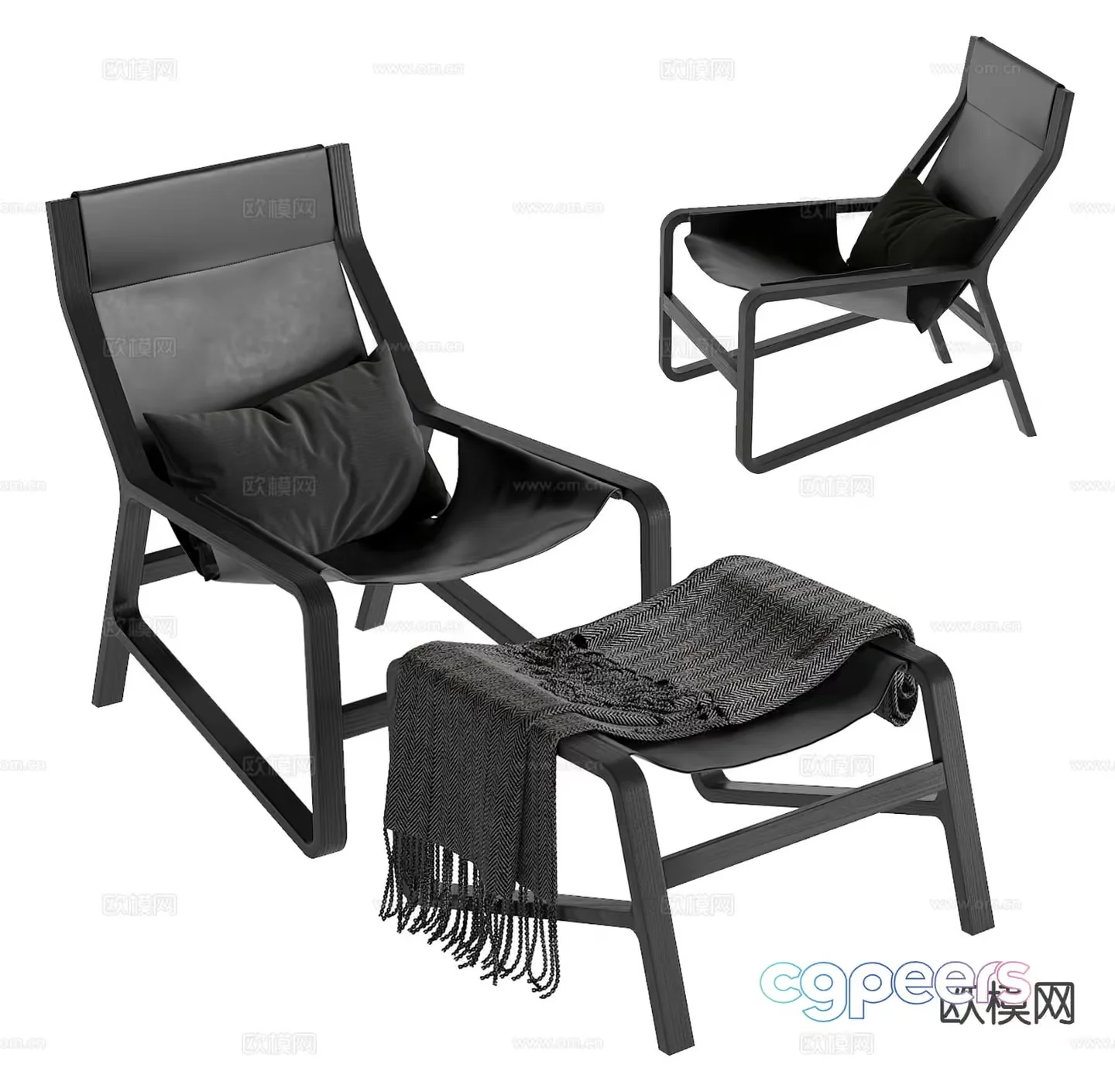 Wooden Lounge Chair 3D Model – 22139 – VRAY Render