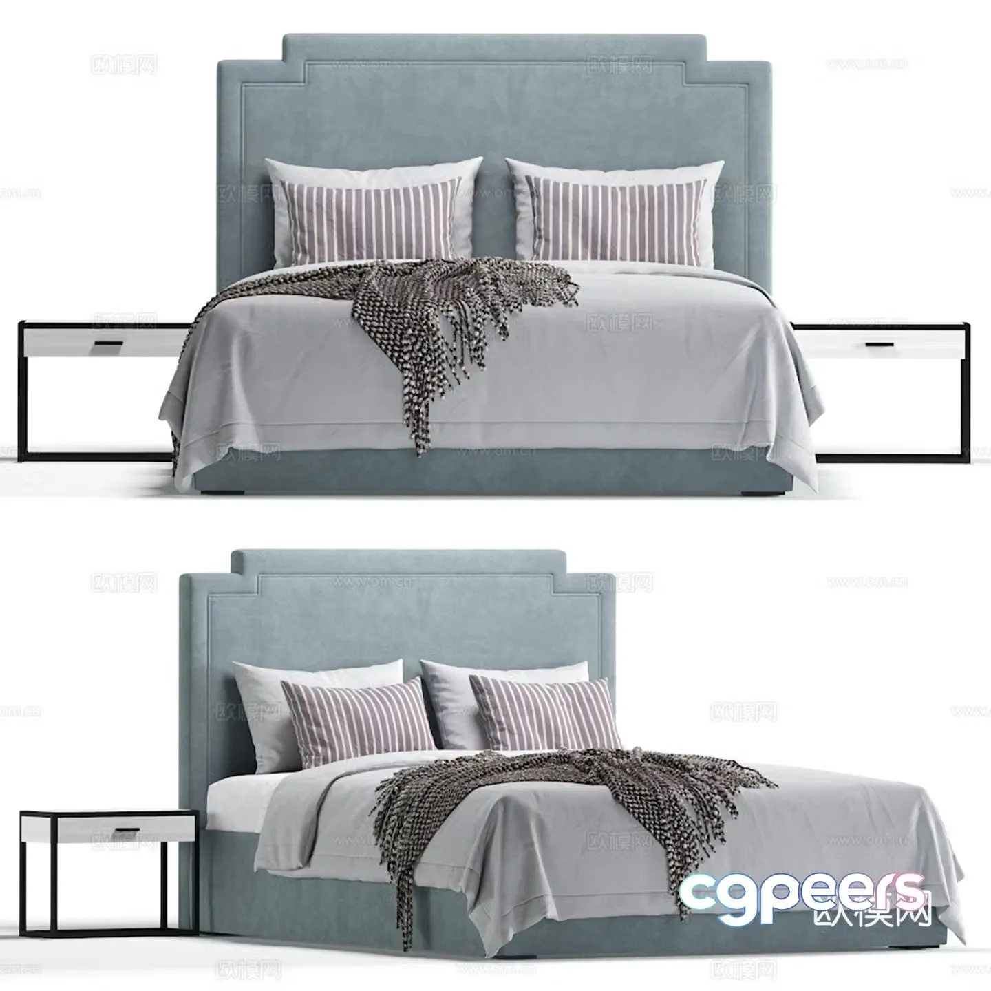 Double bed 3d model