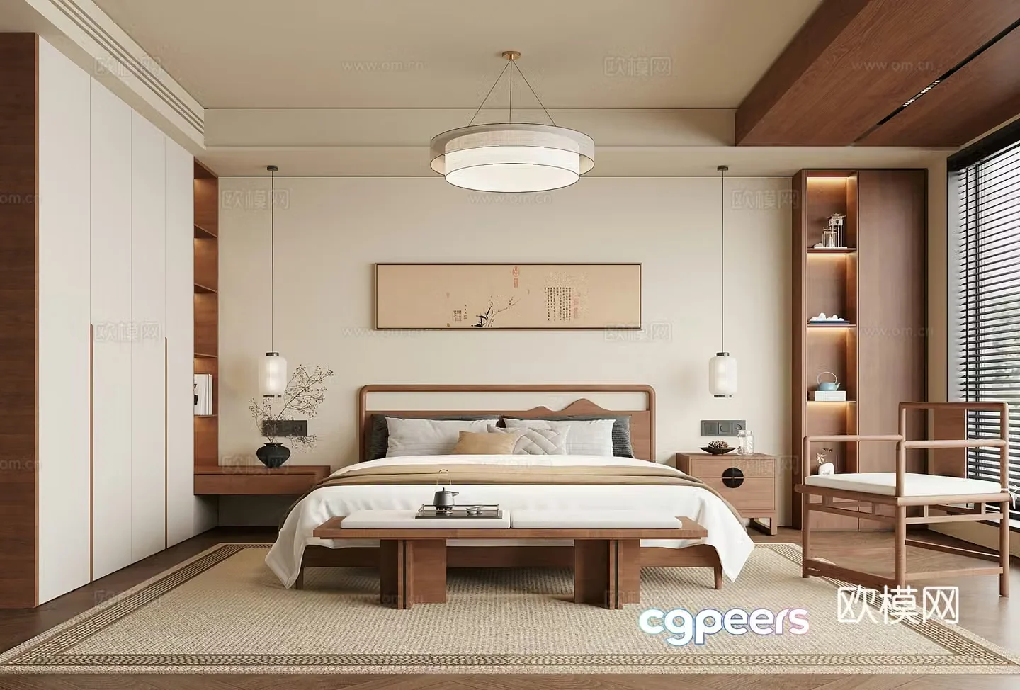Song style home bedroom 3D model