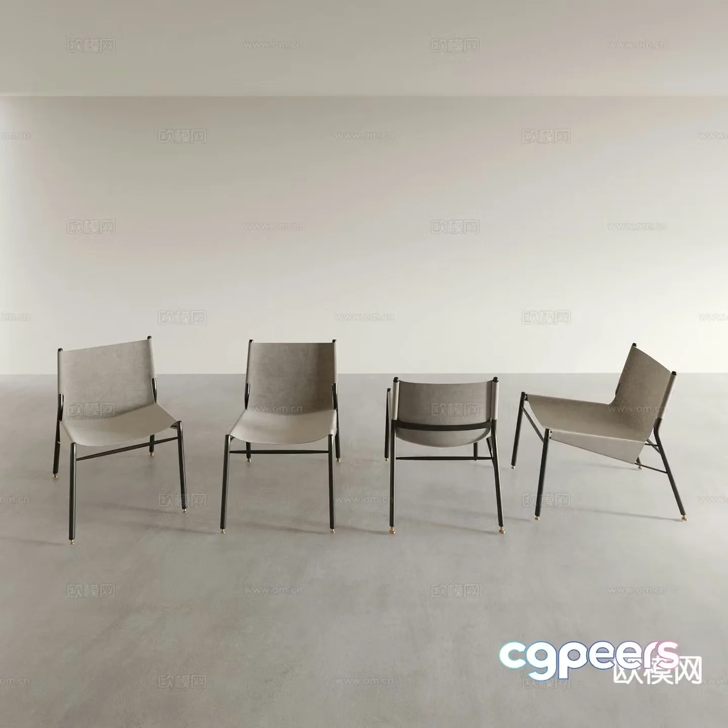 Modern chair dining chair 3d model
