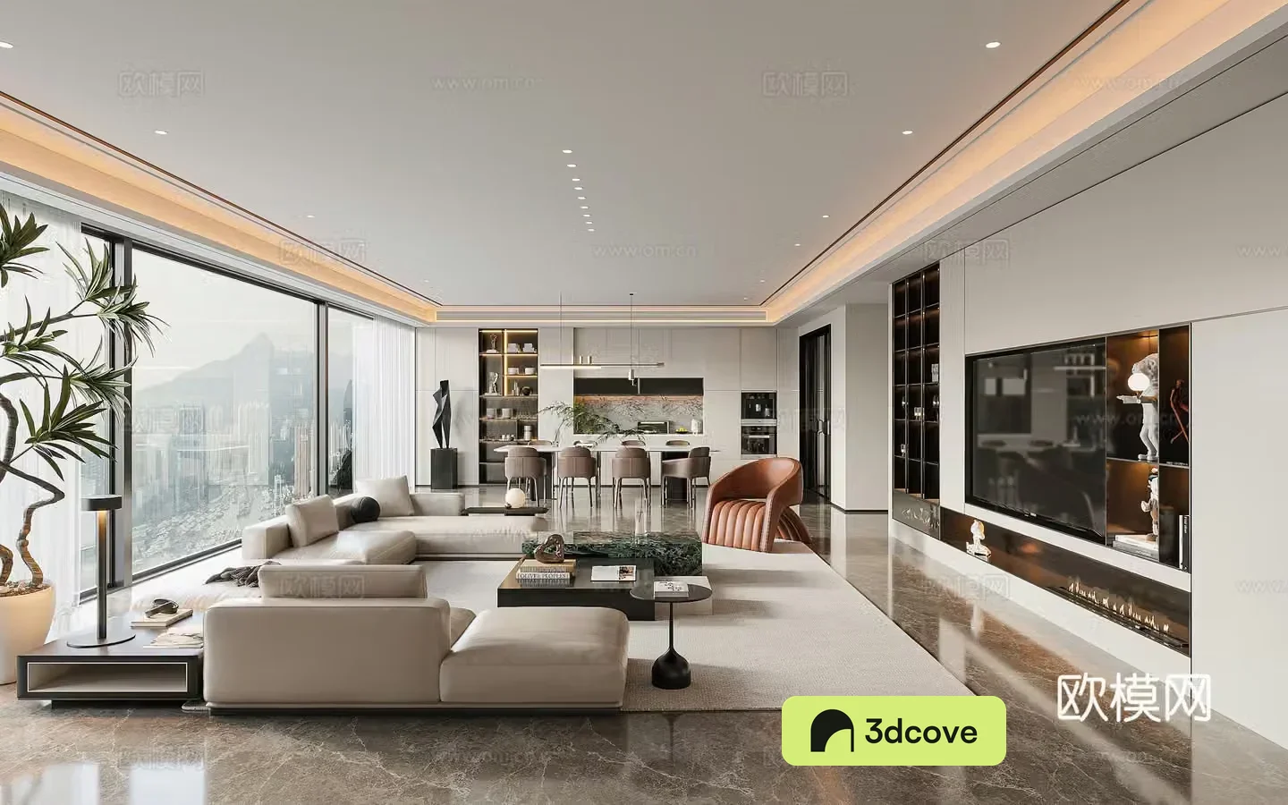 Modern light luxury living room