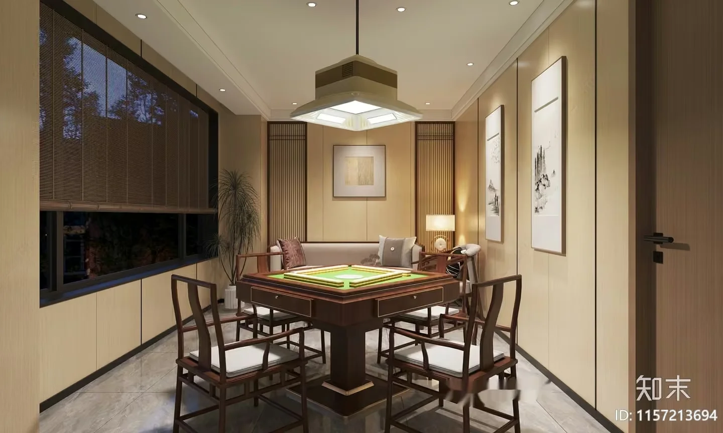 Modern Dining Room 3D Model – 1612 – VRAY Render
