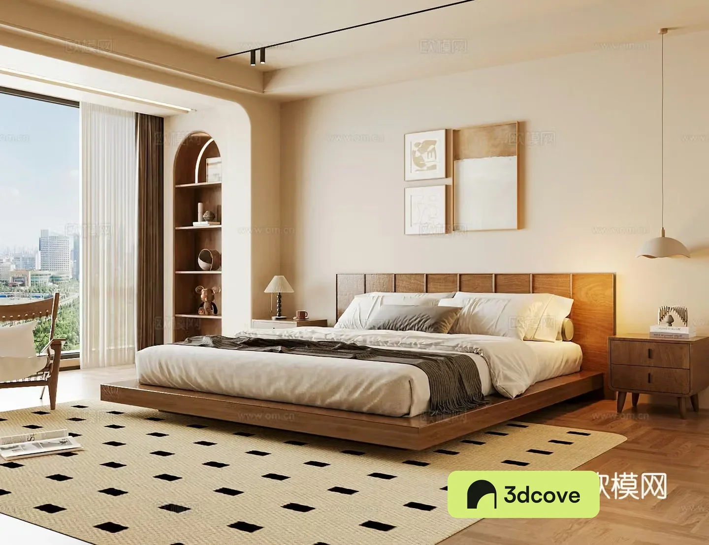 Wasabi Middle Ages Home Bedroom Wasabi Wind Bedroom Secondary Bedroom Master Bedroom Bathroom Window Bedroom 3D Model