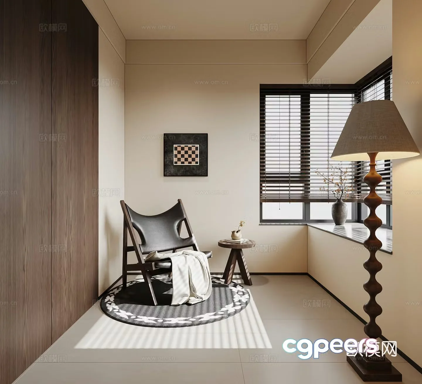Wai Silent Casual Bedroom 3D Model