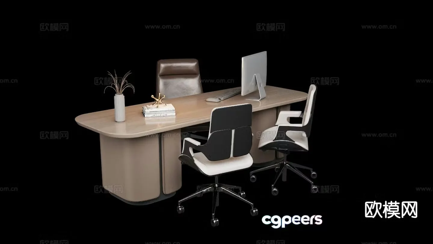 Modern desk desk manager desk office desk 3d model