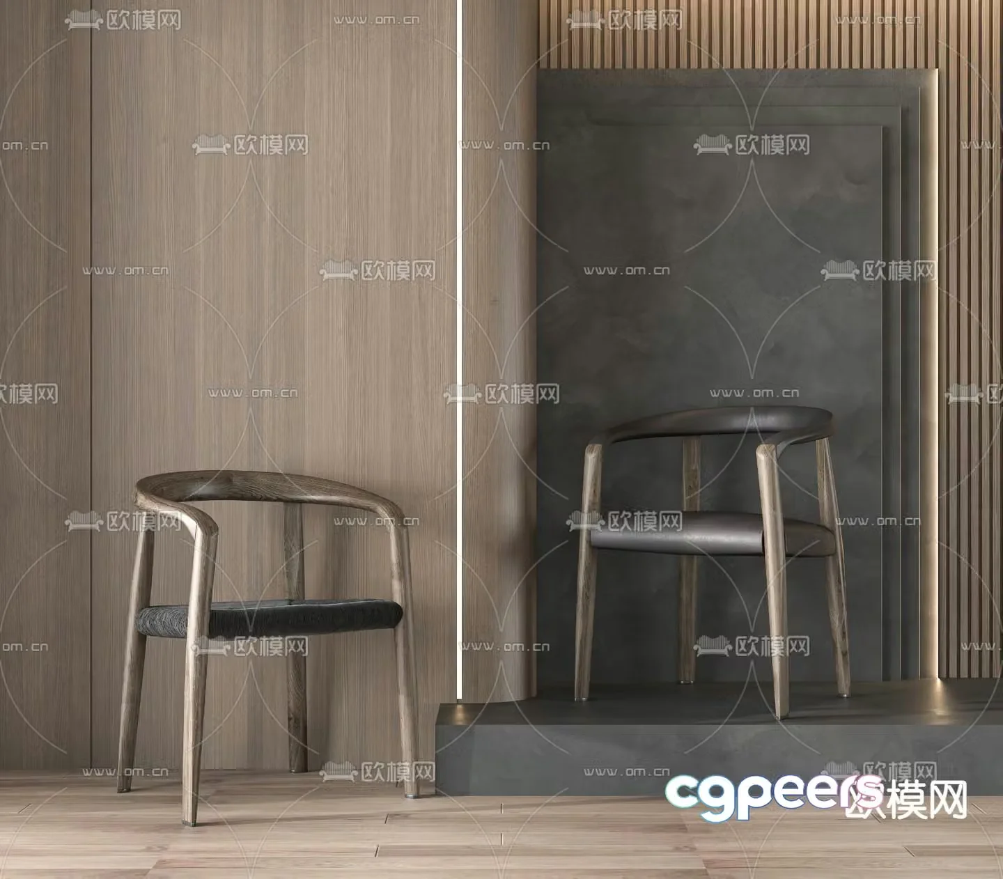 Wasabi chair dining chair 3d model