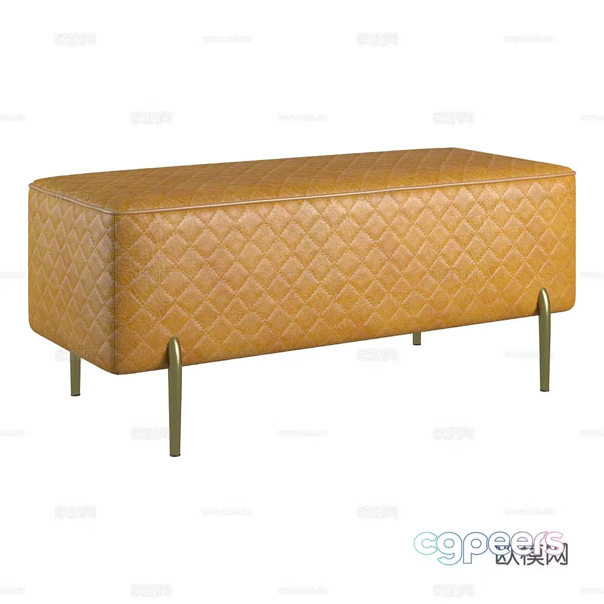 Modern light luxury OM footstool 3D model