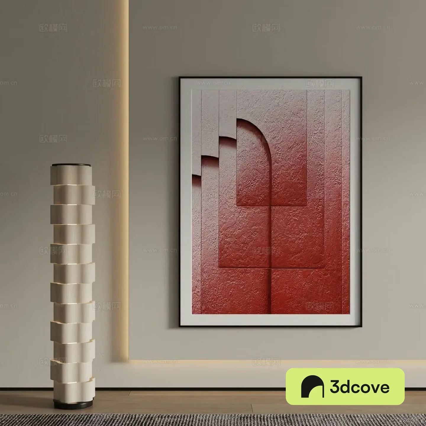 Modern decorative painting Red abstract painting