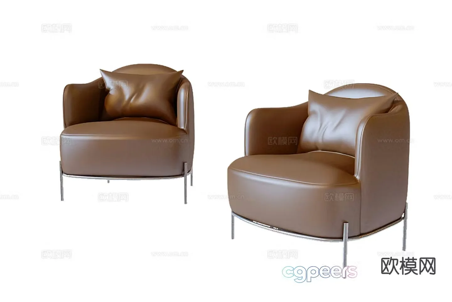 Italian single sofa 3d model