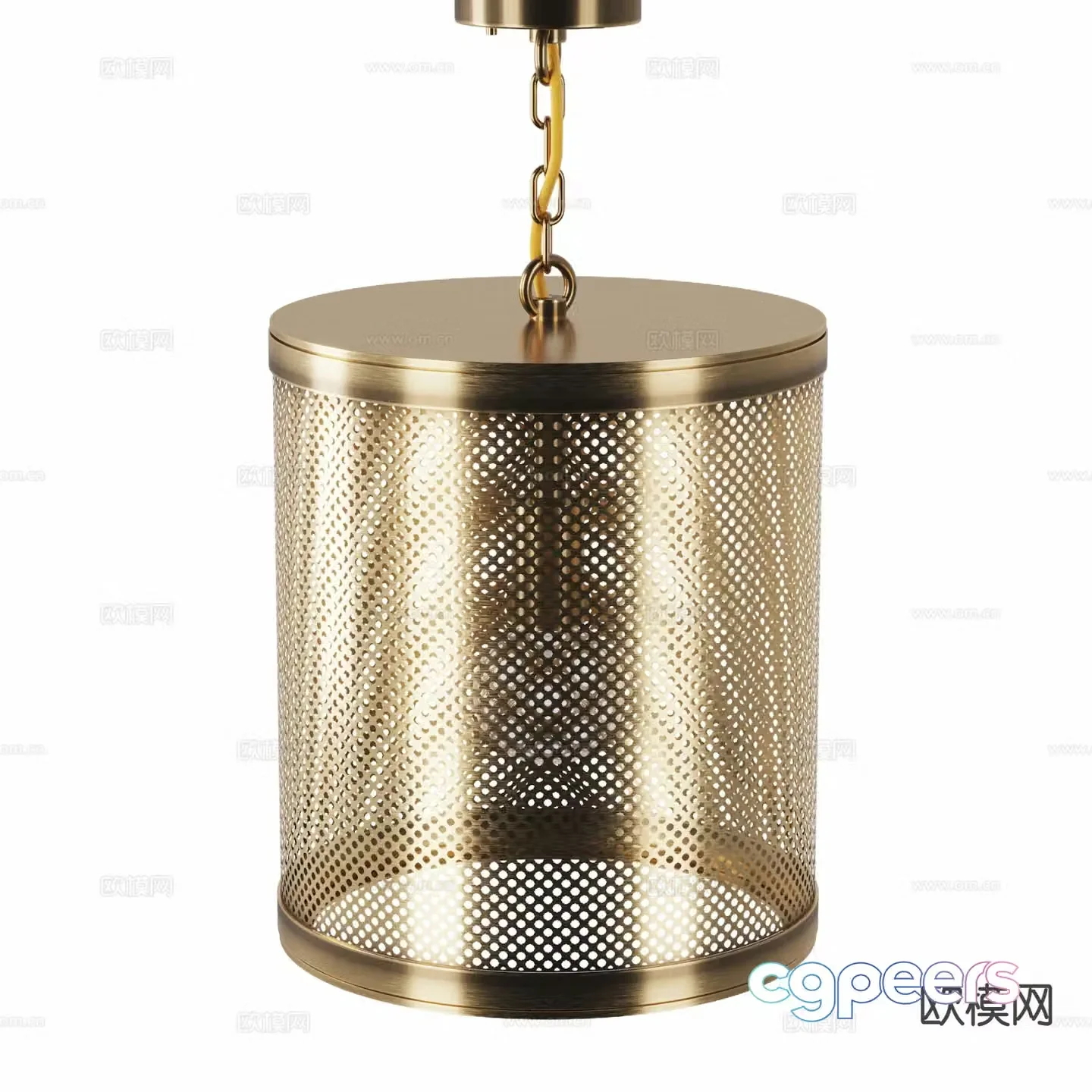 Light luxury hollow chandelier 3D model