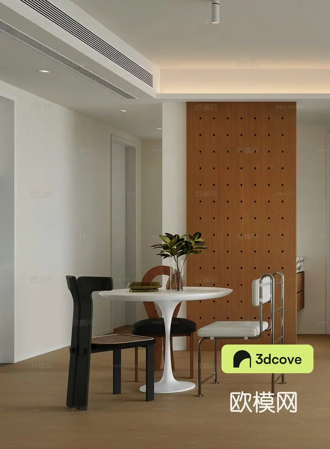 Modern restaurant Retro restaurant Wabisa restaurant Round dining table Modern living restaurant Simple G