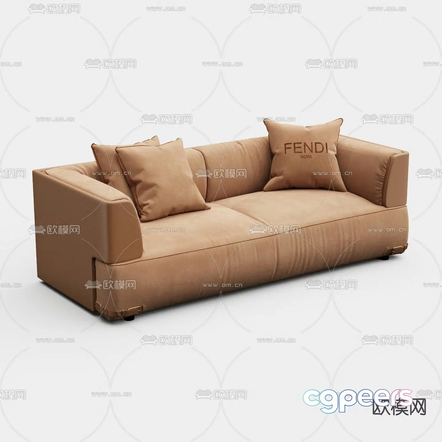Double sofa 3d model