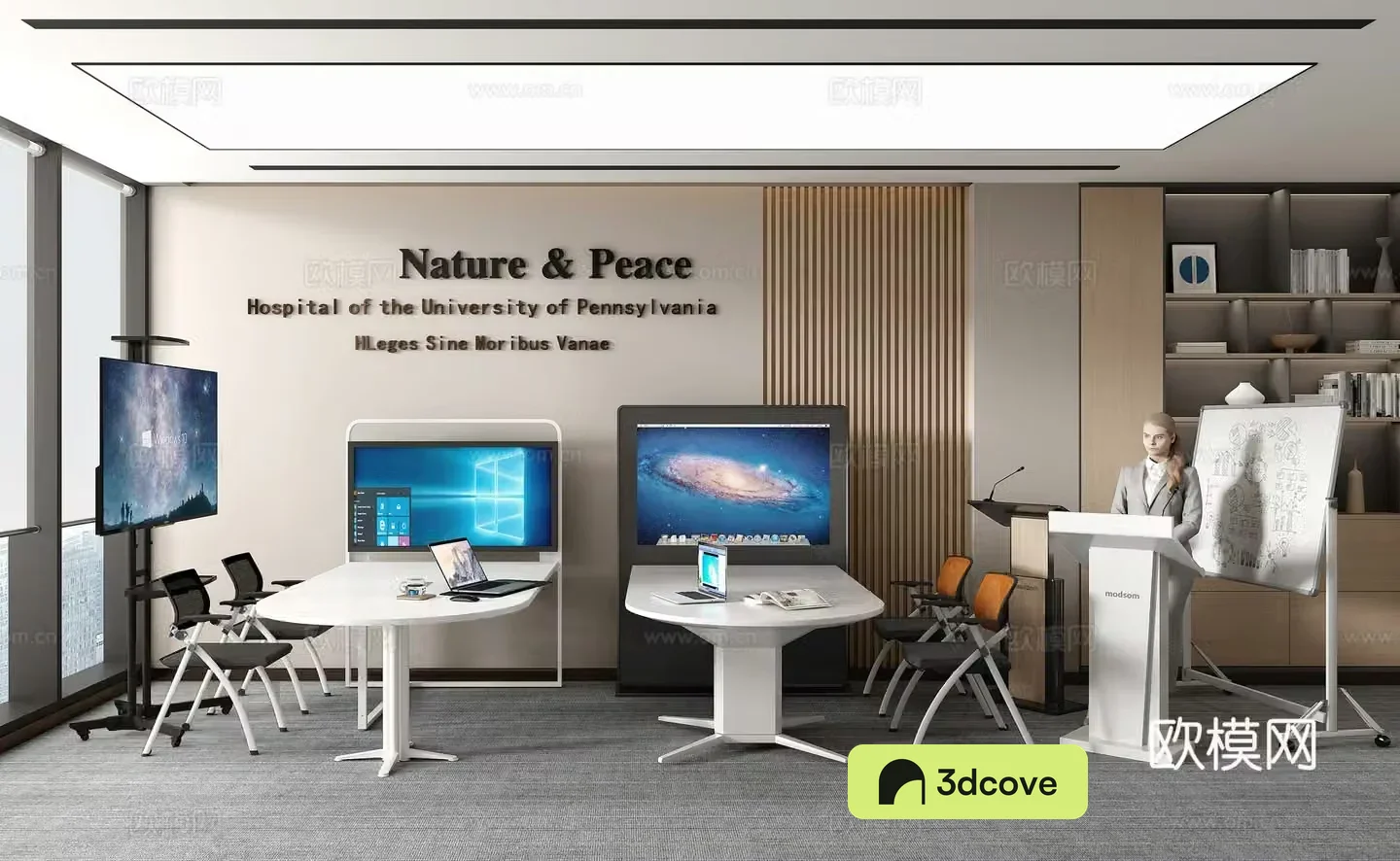 Video conference table and chair