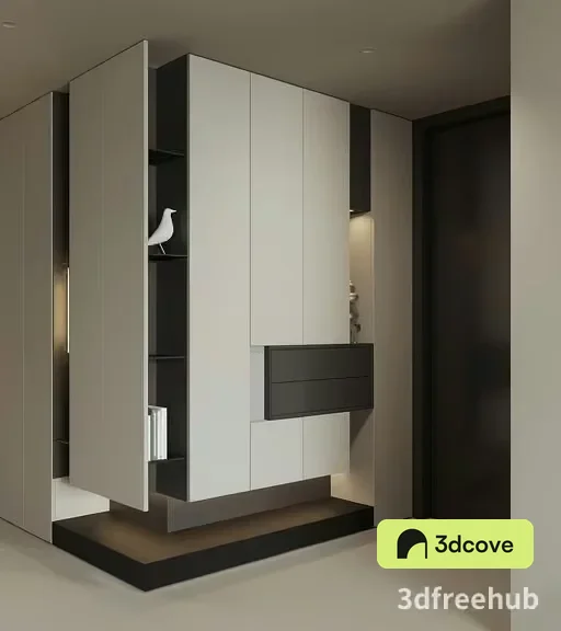 Modern Grey And White Cabinet