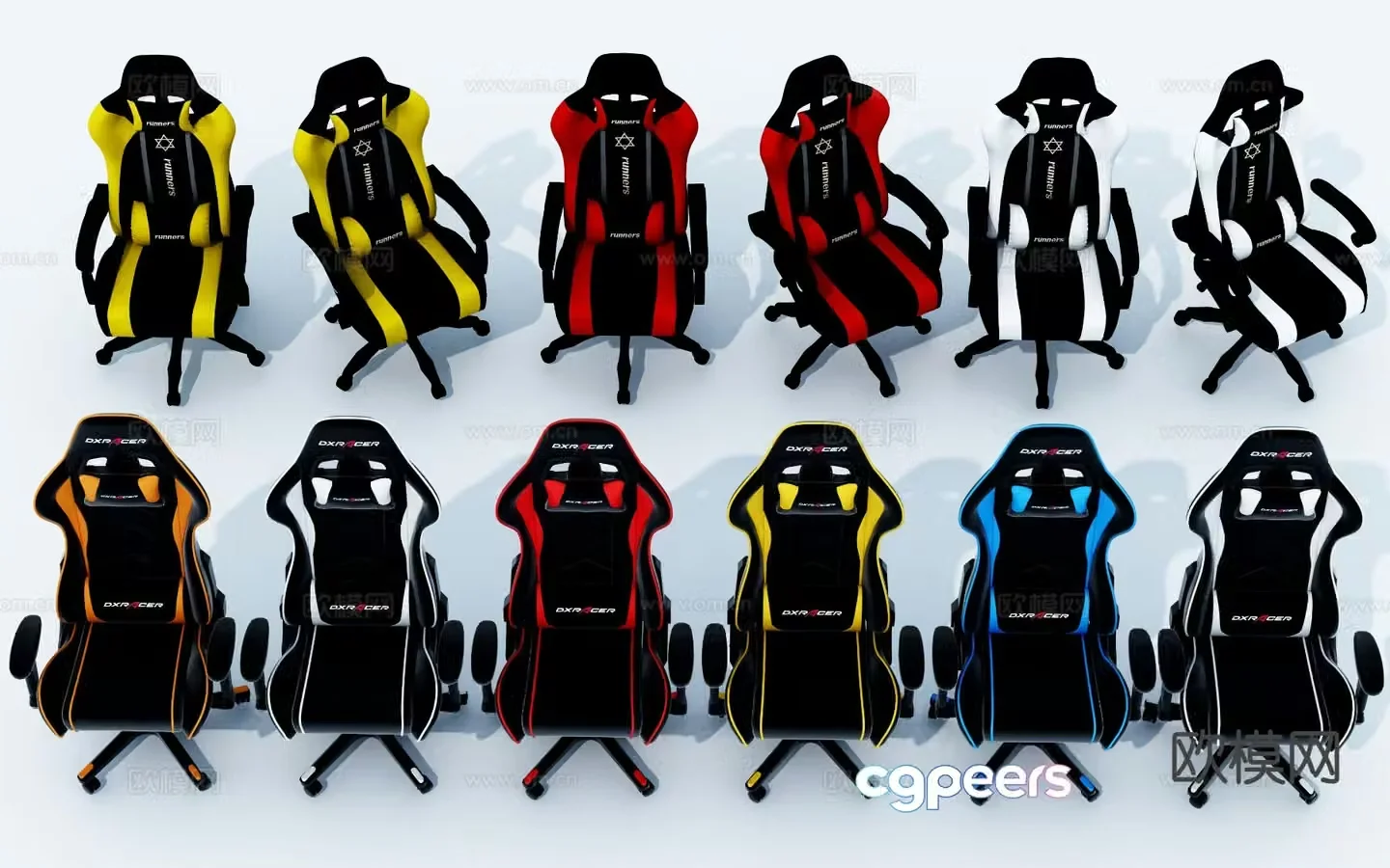 Modern gaming chair 3d model