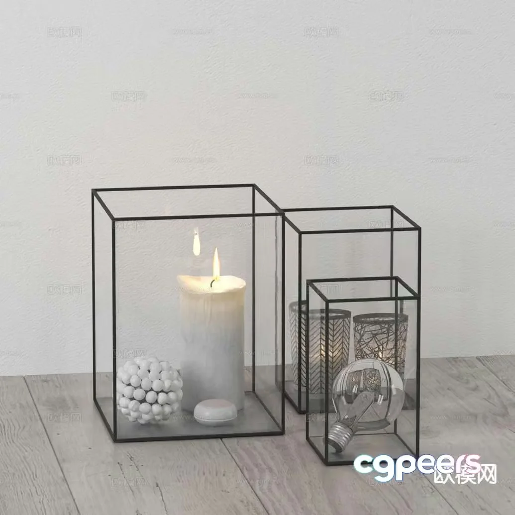 Modern candlestick lamp ornaments 3d model