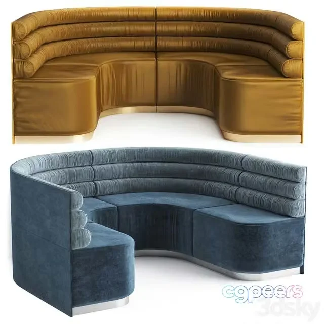 3ds Max Free – Restaurant sofa 9