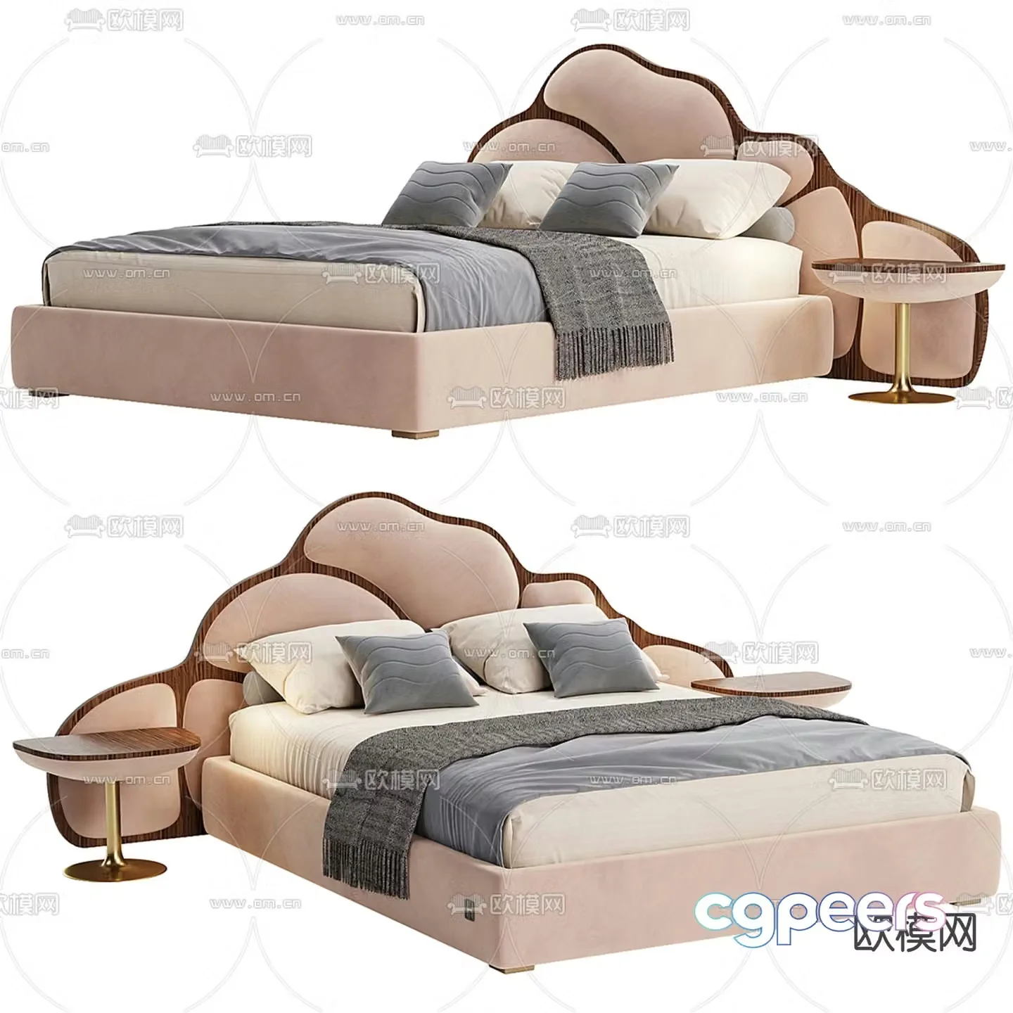 JANNU double bed 3d model