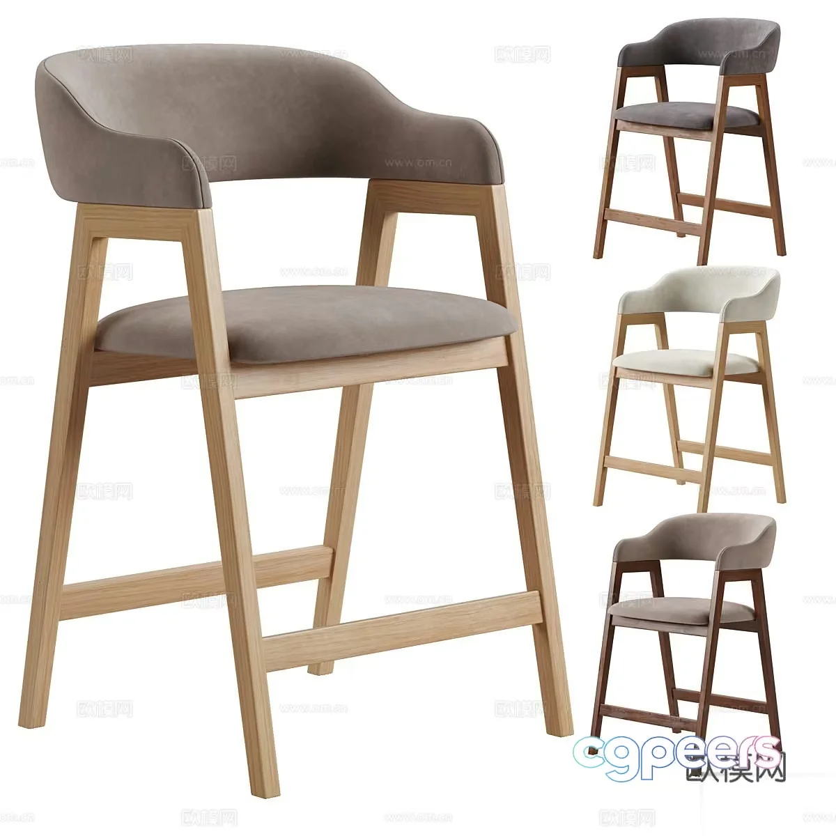 Wooden High Chair 3D Model – 9950 – CORONA Render