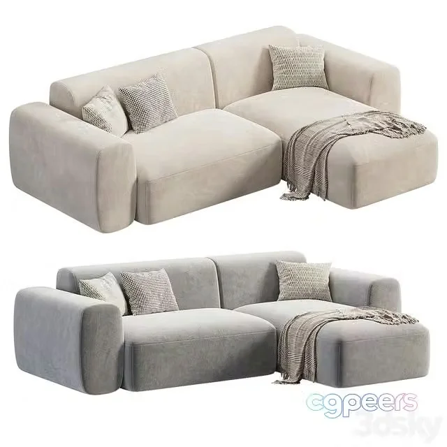 3ds Max Free – Corner sofa Cortegada