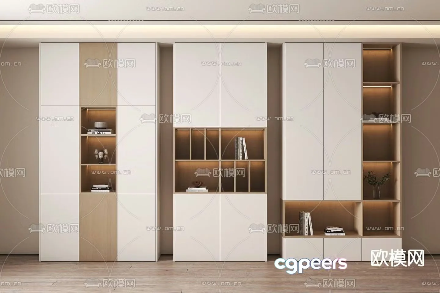 Modern balcony cabinet locker 3d model