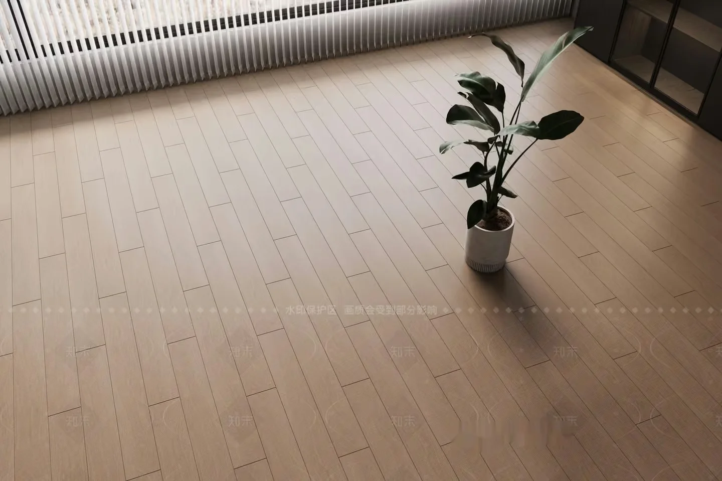 A Plant In A White Pot 3D Model – 8406 – VRAY Render