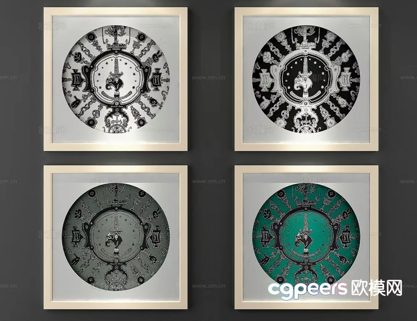 Modern personalized decorative painting 3D model