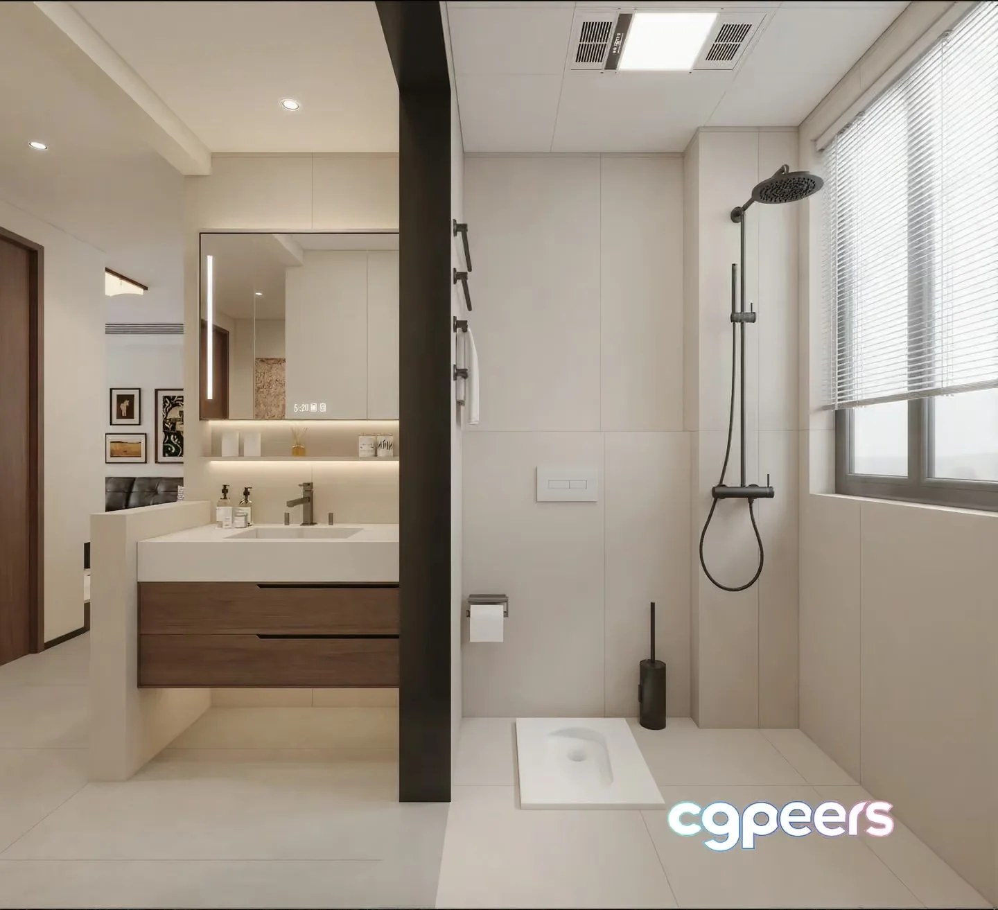 Modern Bathroom Design 3D Model – 19782 – VRAY Render