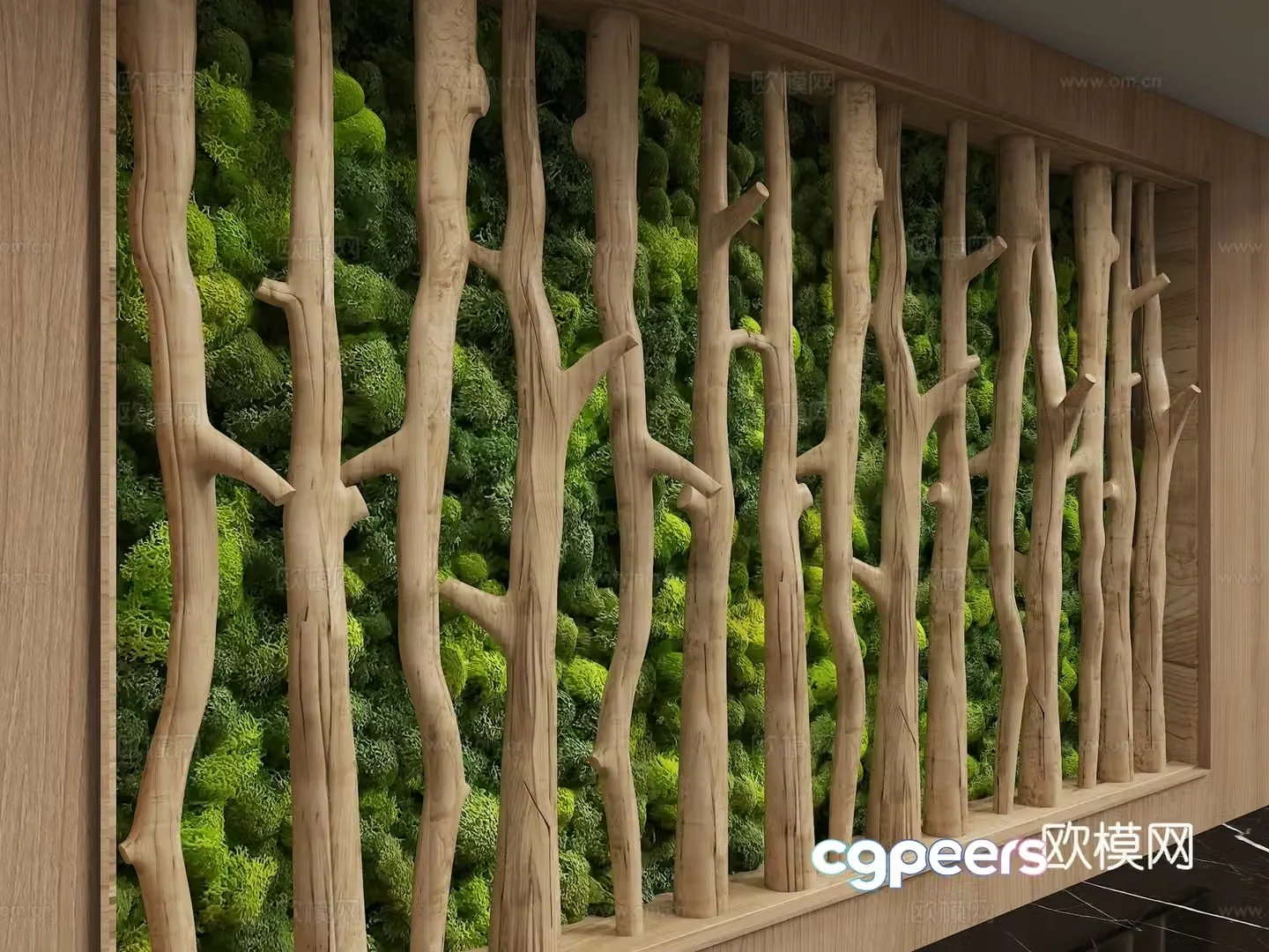 Modern background wall 3d model