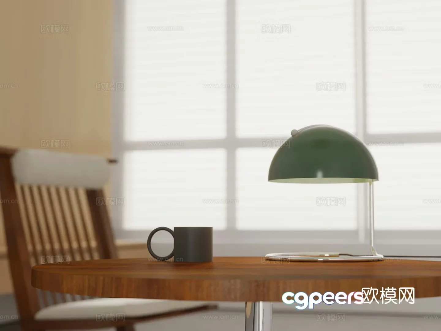 Modern desk lamp 3d model