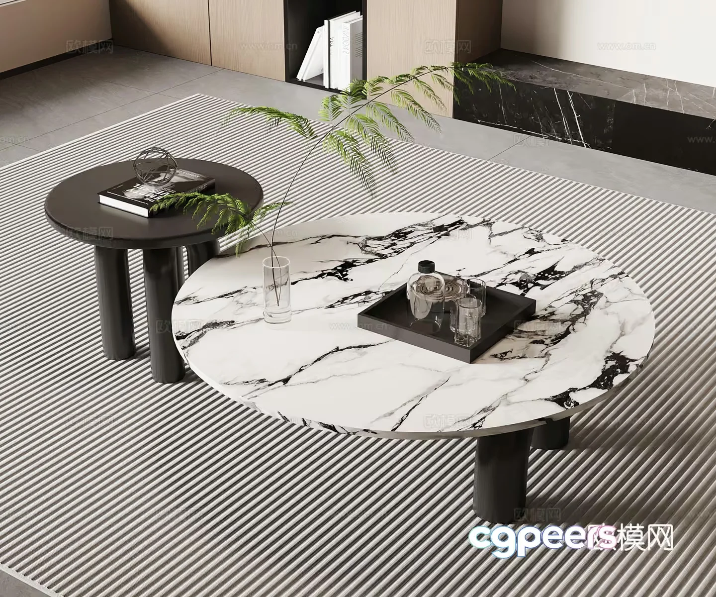 Modern Living Room 3D Model – 12237 – VRAY Render