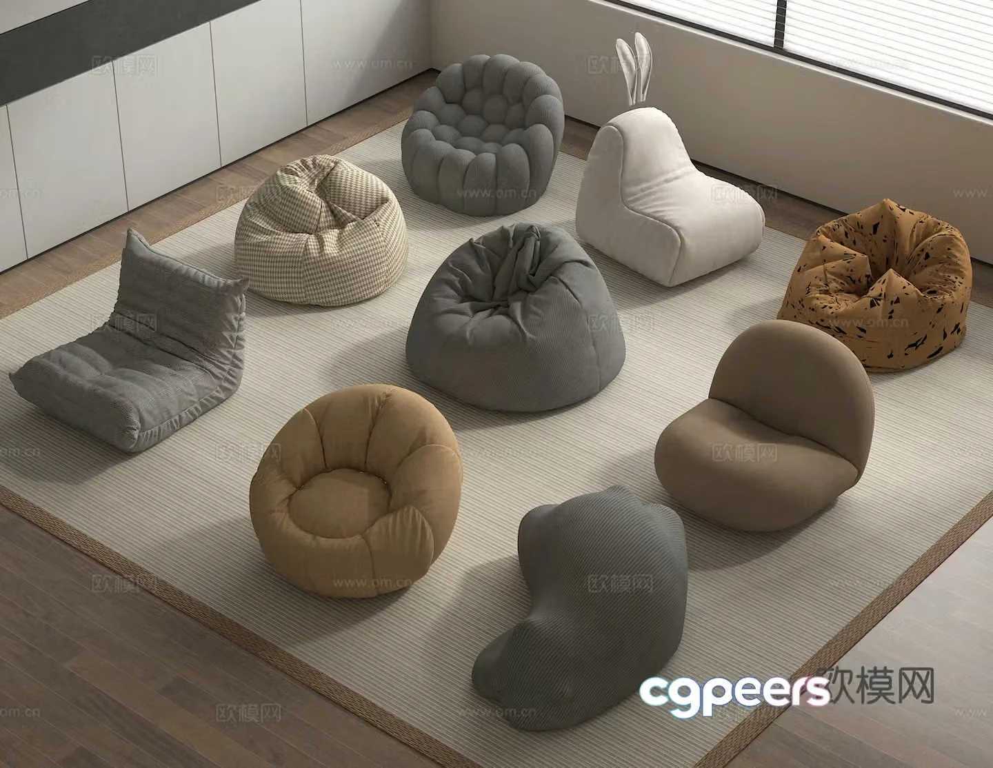 Lazy sofa casual sofa 3d model
