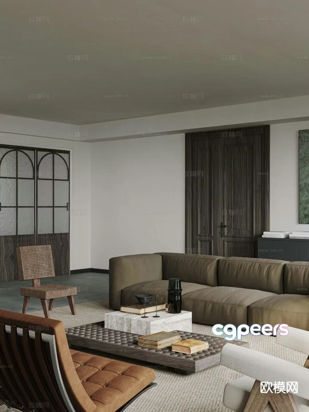 Medieval style modular sofa 3D model