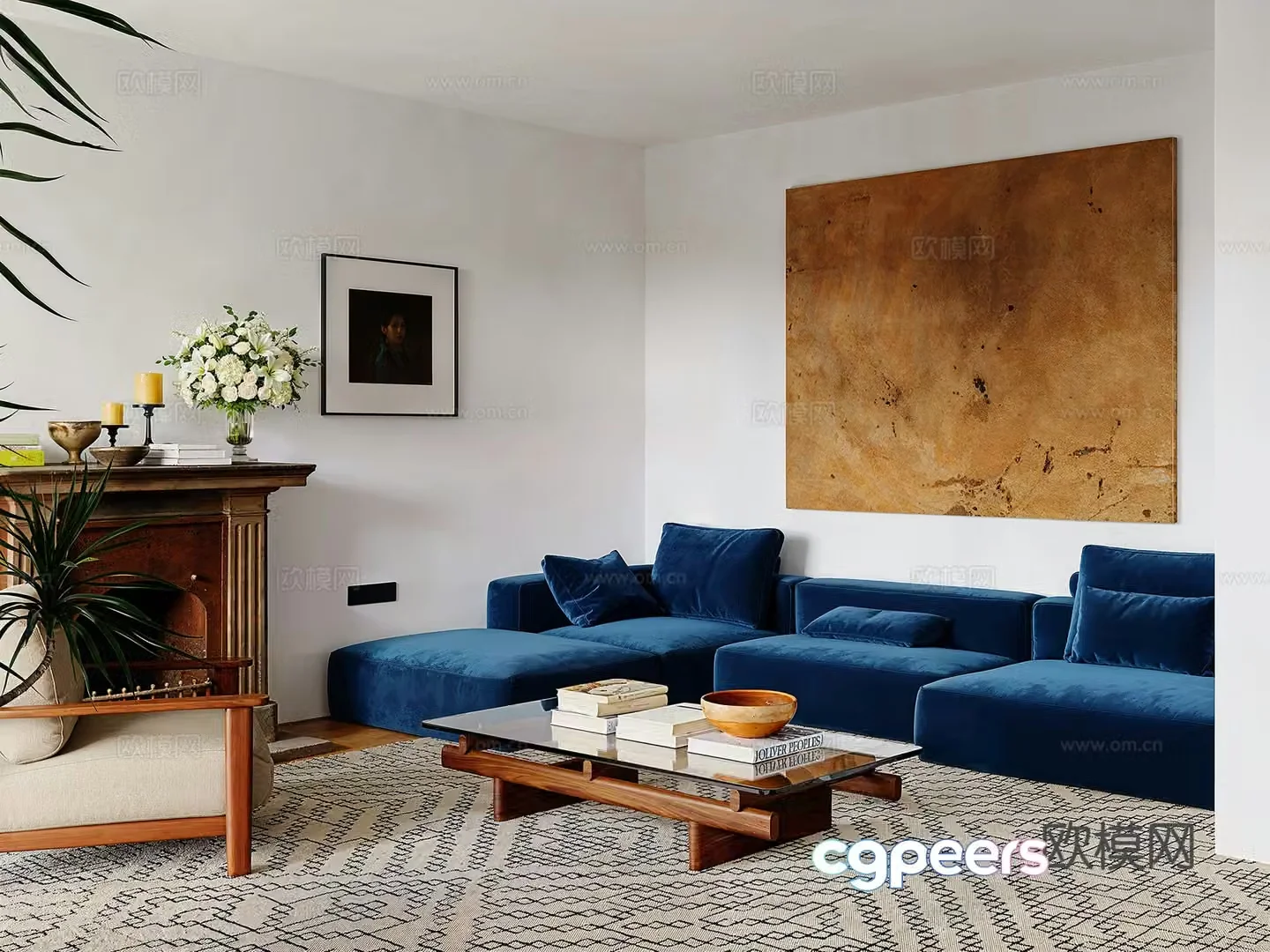 Modern living room 3d model