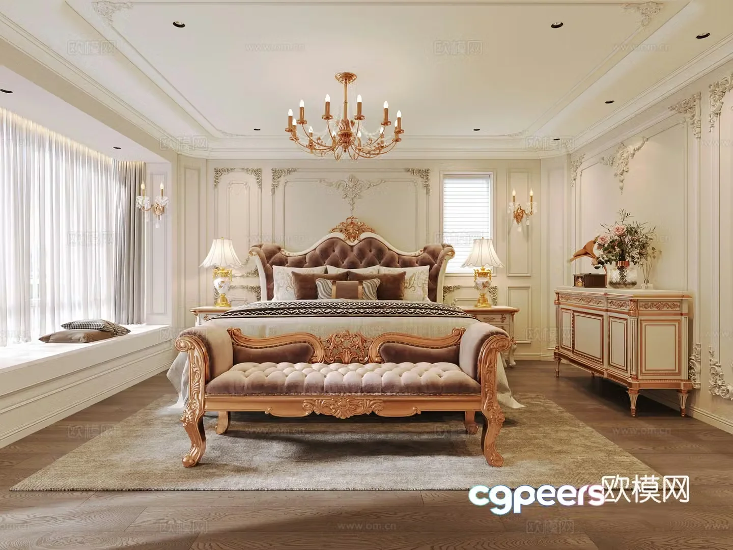 French bedroom 3d model