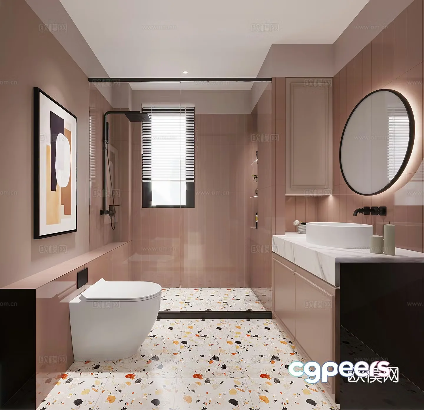 Modern bathroom bathroom 3d model