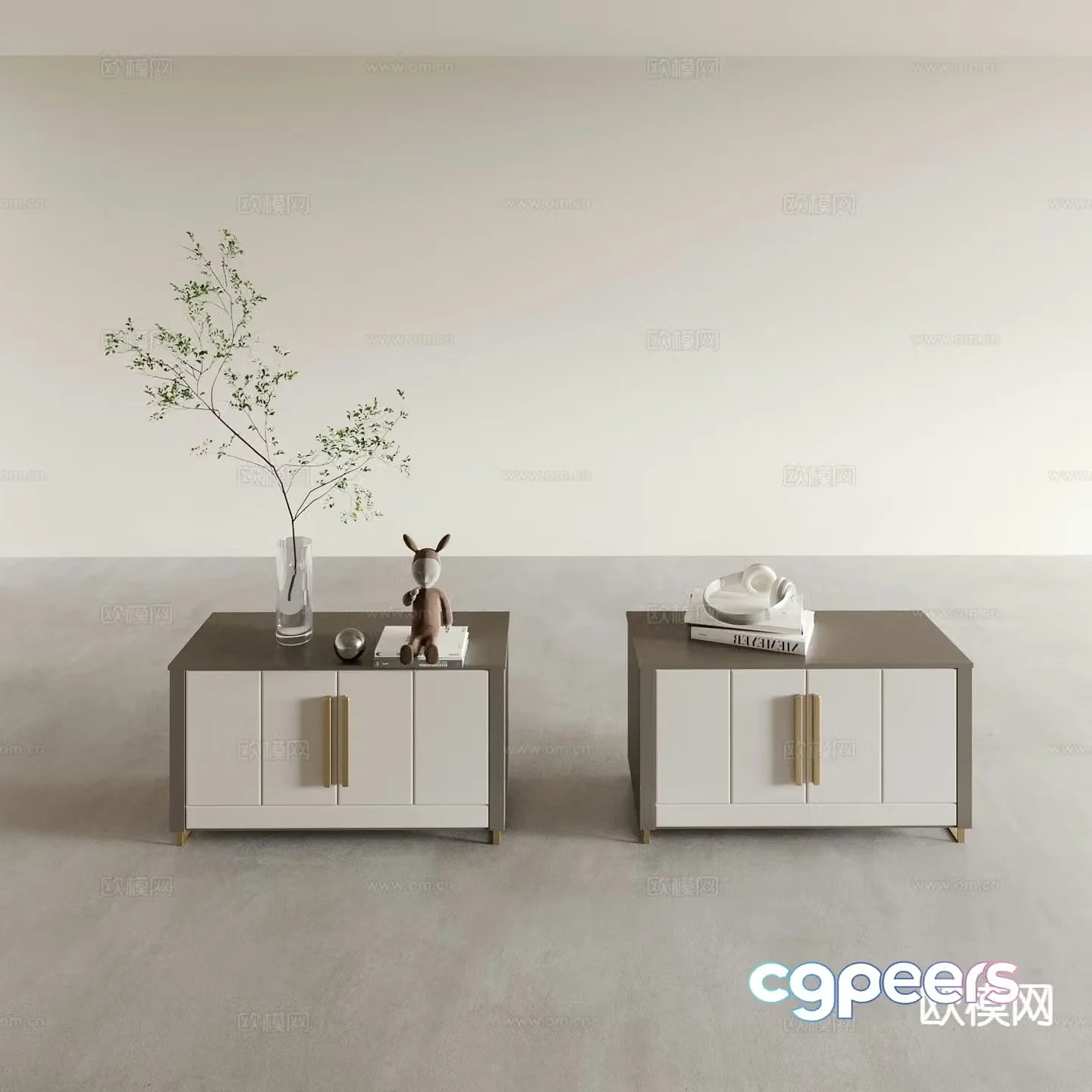Modern bedside table 3d model