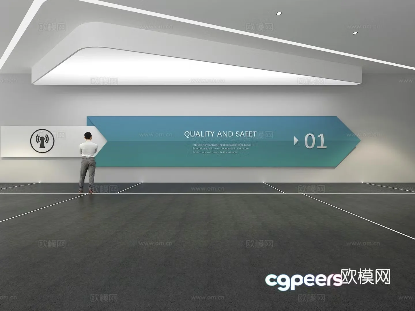 Cultural wall Corporate culture wall Display wall Theme wall Exhibition hall Campus culture Corridor 3D model