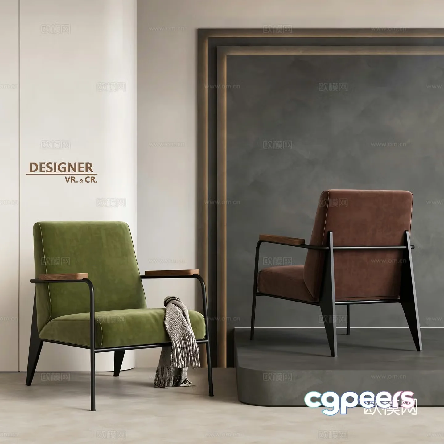 Modern sofa chair leisure chair 3d model
