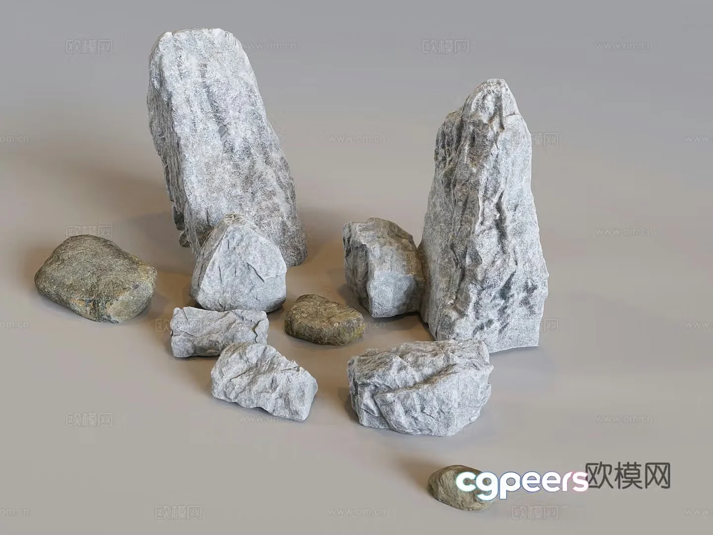 Rockery stone landscape stone stone rock landscape sketch 3d model