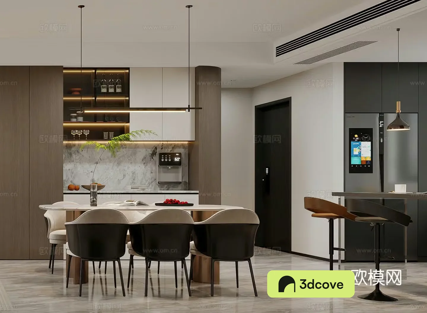 Modern restaurant line pipe machine direct drinker dining table bar wine cabinet shoe cabinet light luxury restaurant