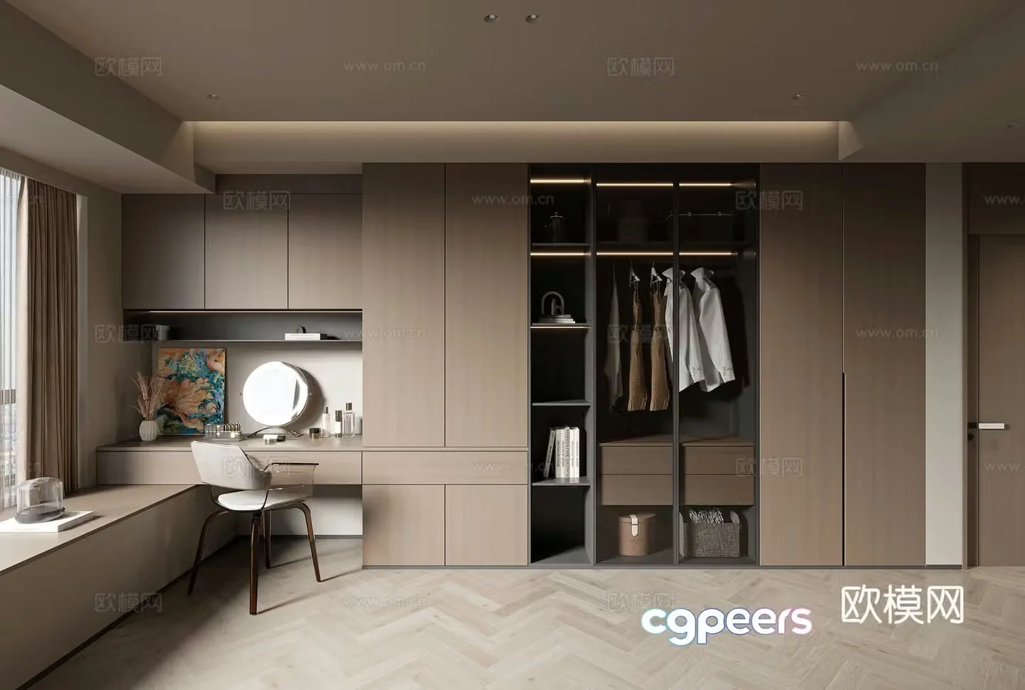 Modern Italian wardrobe 3d model