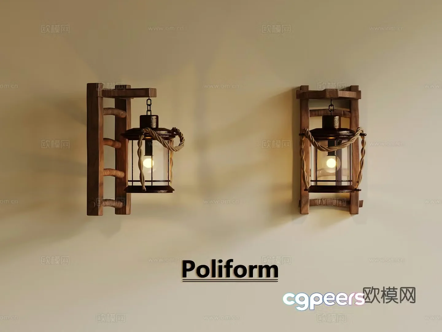 Wasabi wind wall lamp creative wall lamp 3d model